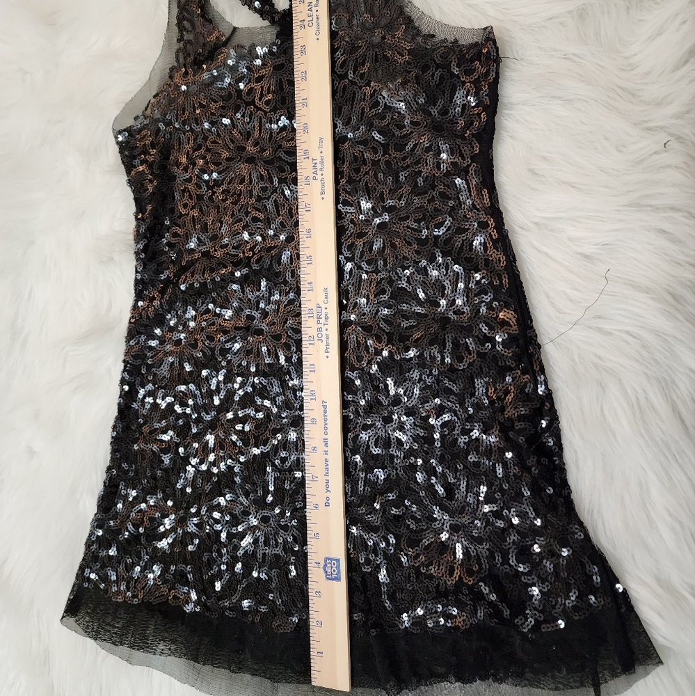 Black sequin top